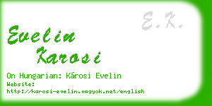 evelin karosi business card