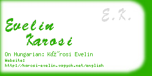 evelin karosi business card